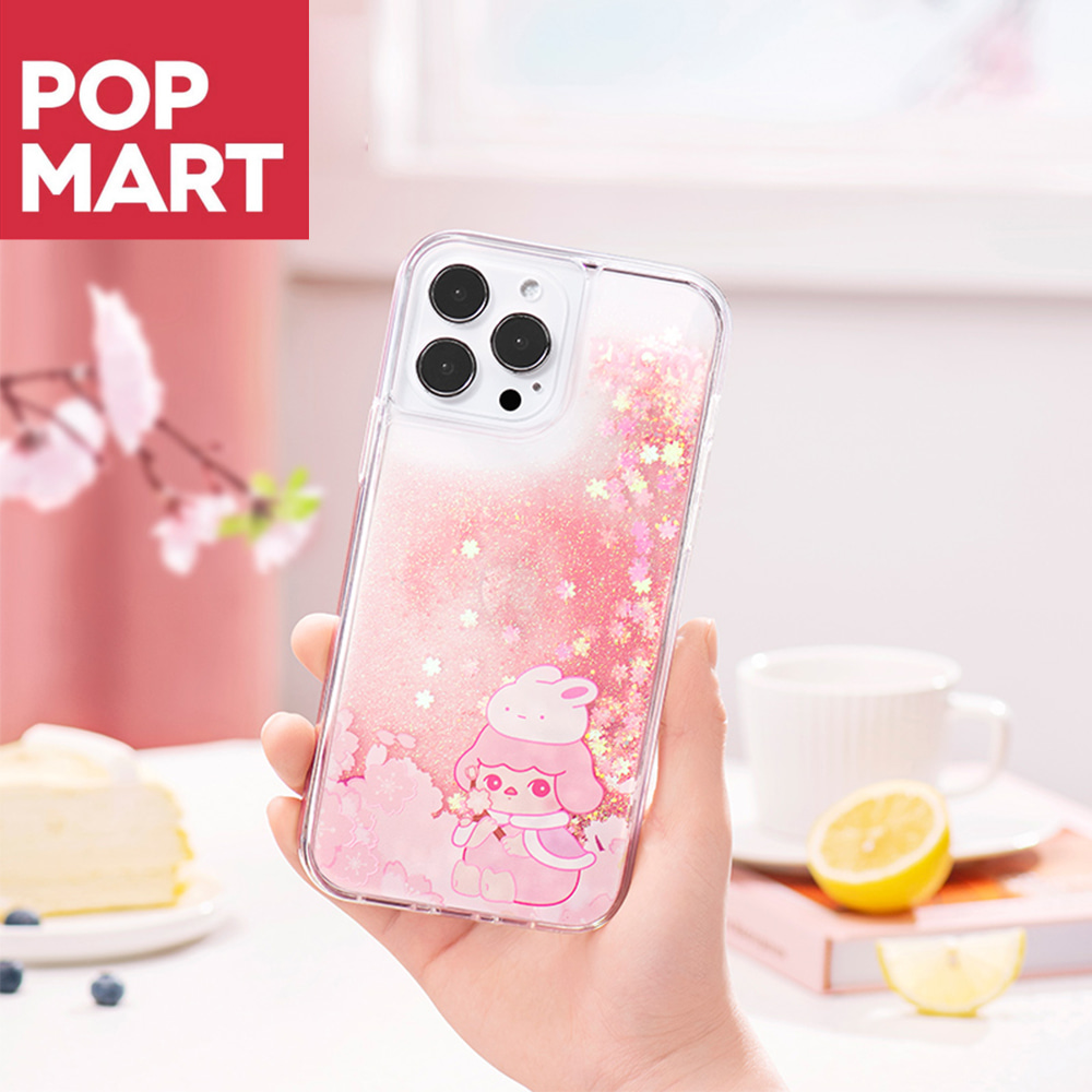 팝마트 푸키 벚꽃 폰케이스 아이폰 12 13/프로/프로 맥스 커버 TPU 투명 핸드폰케이스